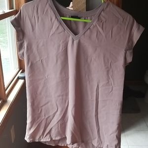 EUC ladies Tan polyester top size XS